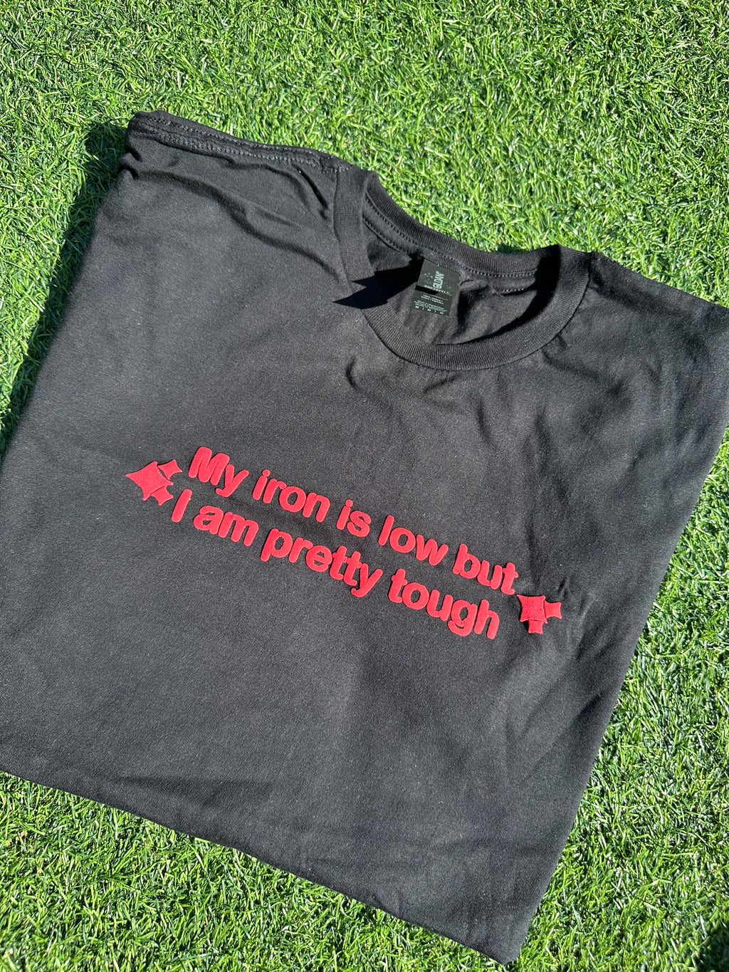 IRON IS LOW - BLACK TSHIRT