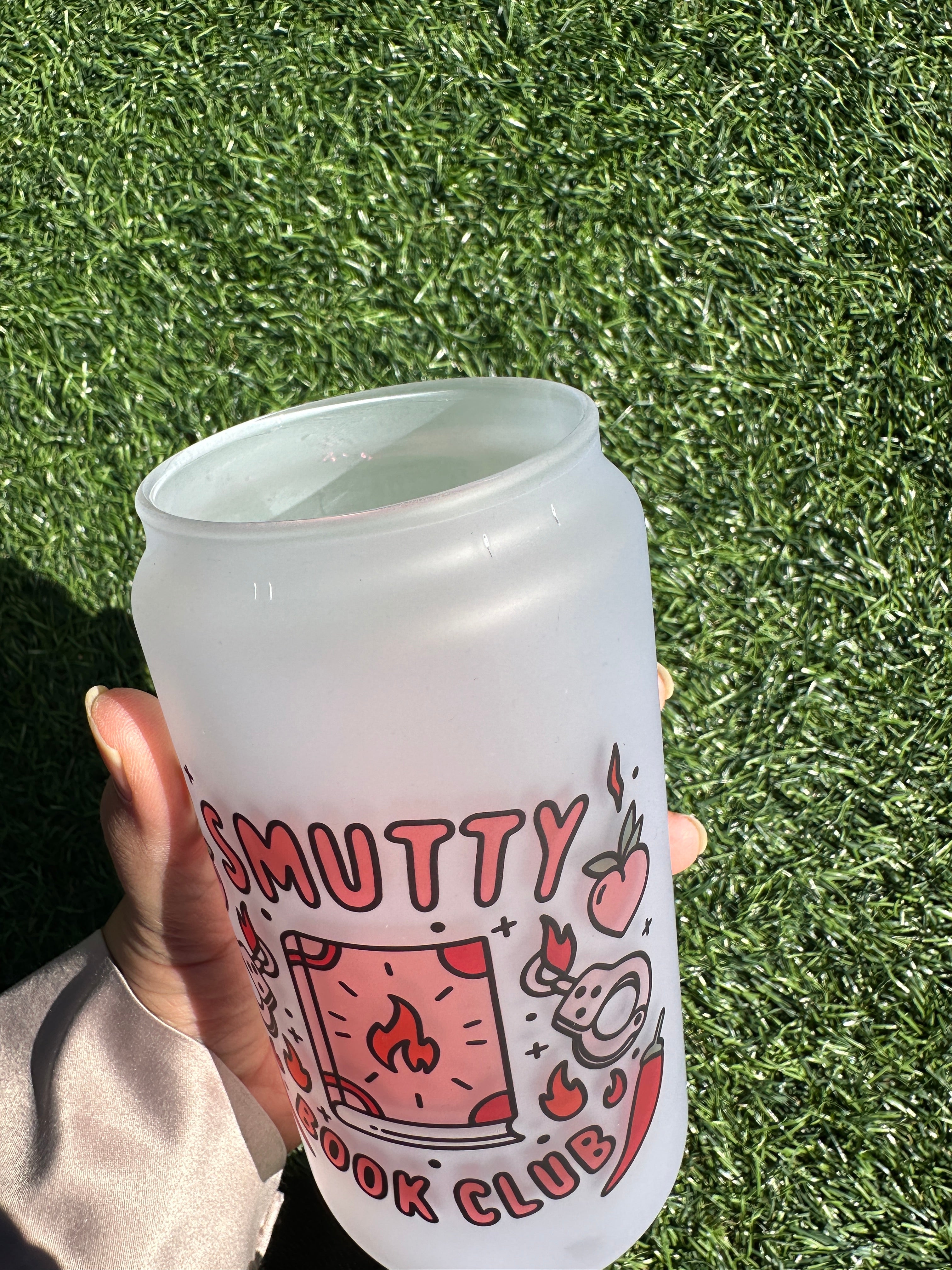 SMUTTY - 16OZ ICED COFFEE GLASS CAN(FEW SCRATCHES)