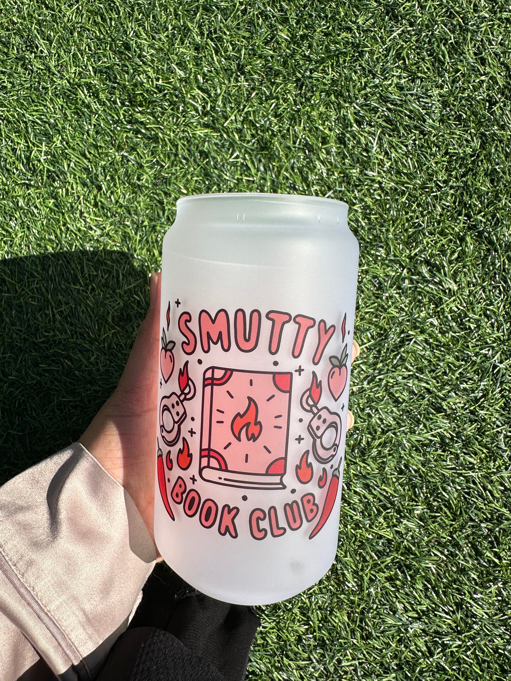 SMUTTY - 16OZ ICED COFFEE GLASS CAN(FEW SCRATCHES)