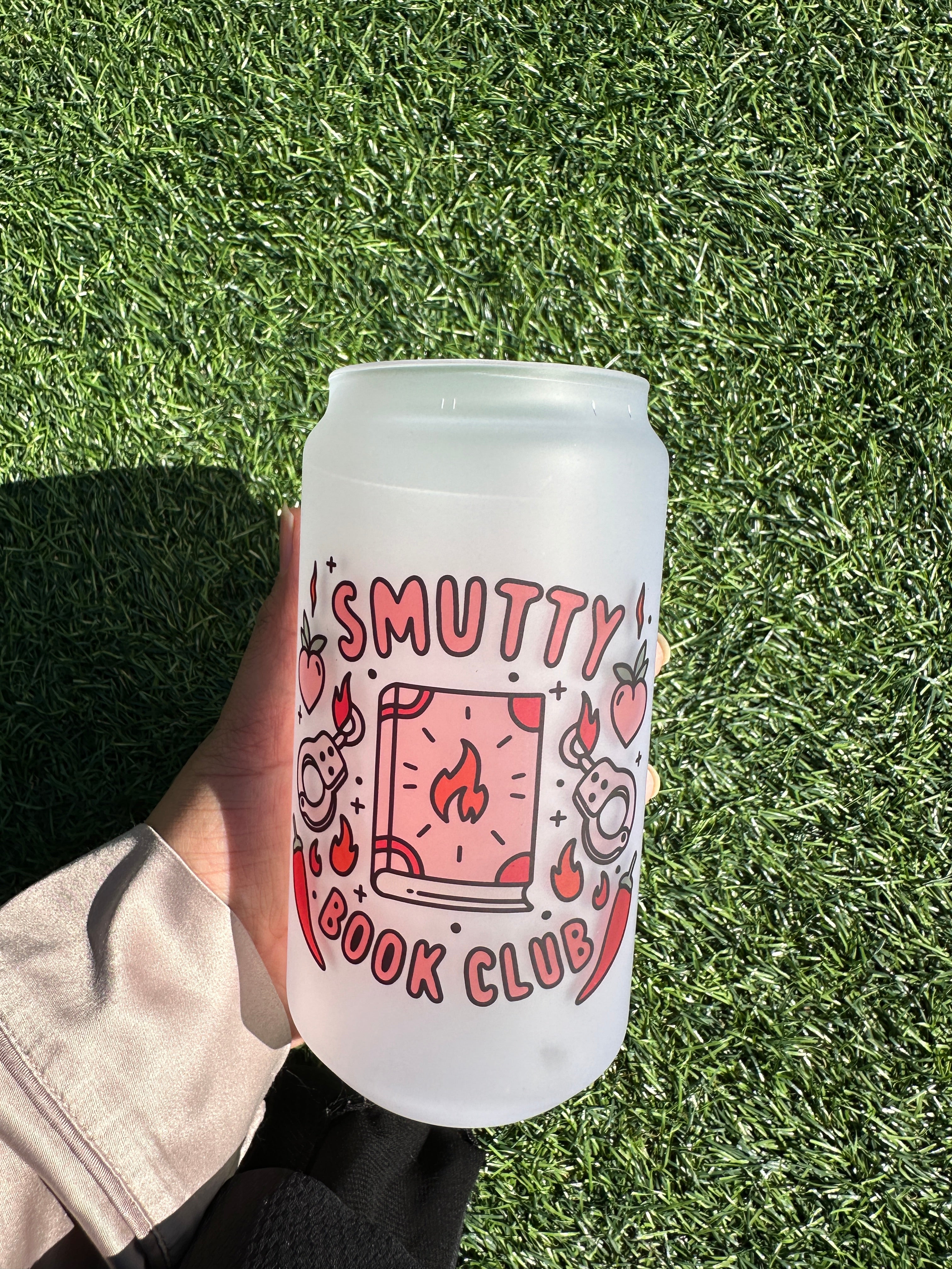 SMUTTY - 16OZ ICED COFFEE GLASS CAN(FEW SCRATCHES)