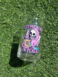 READ IN PEACE - 16OZ ICED COFFEE GLASS CAN