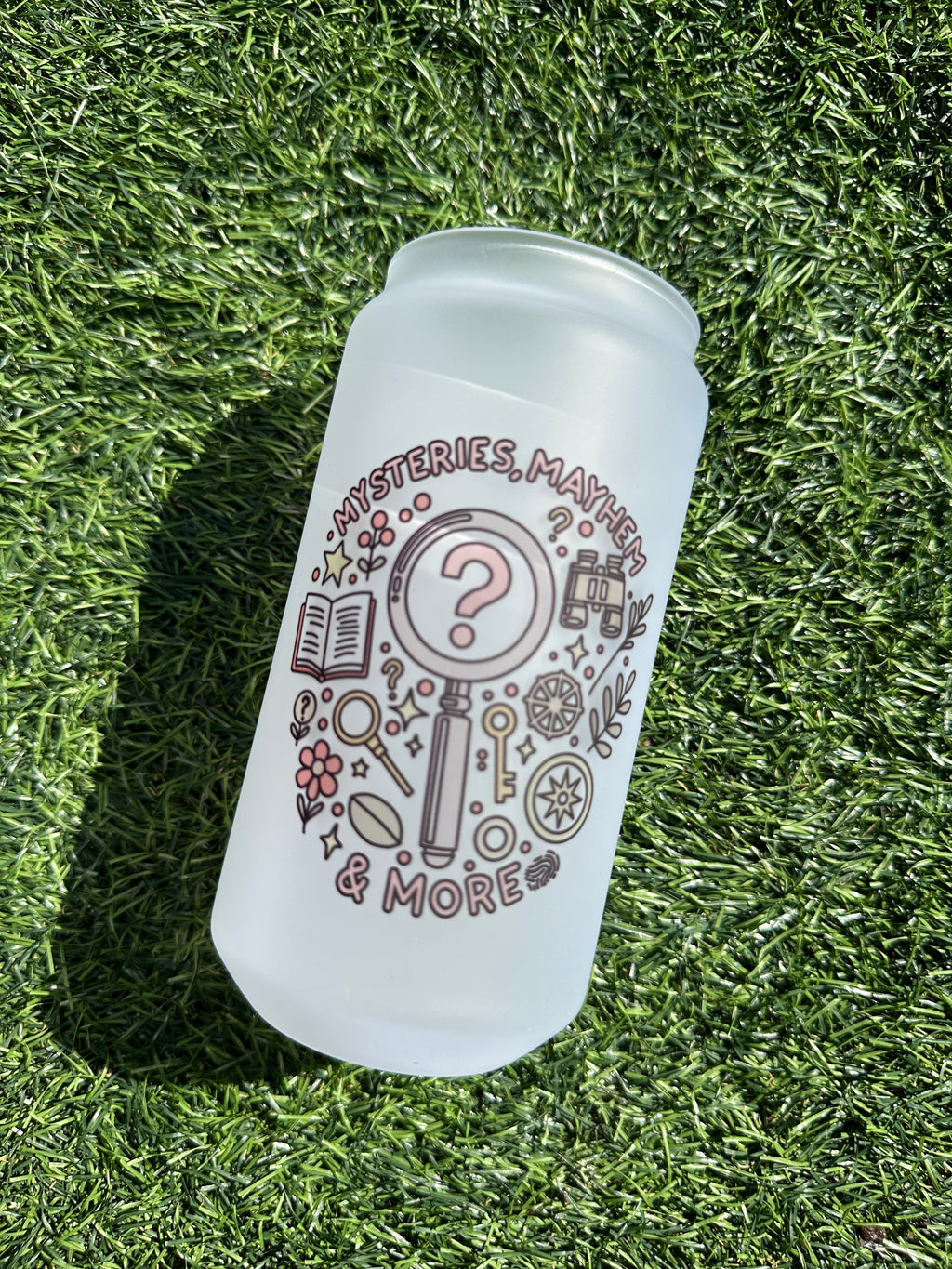 MYSTERY MAYHEM - 16OZ ICED COFFEE GLASS CAN