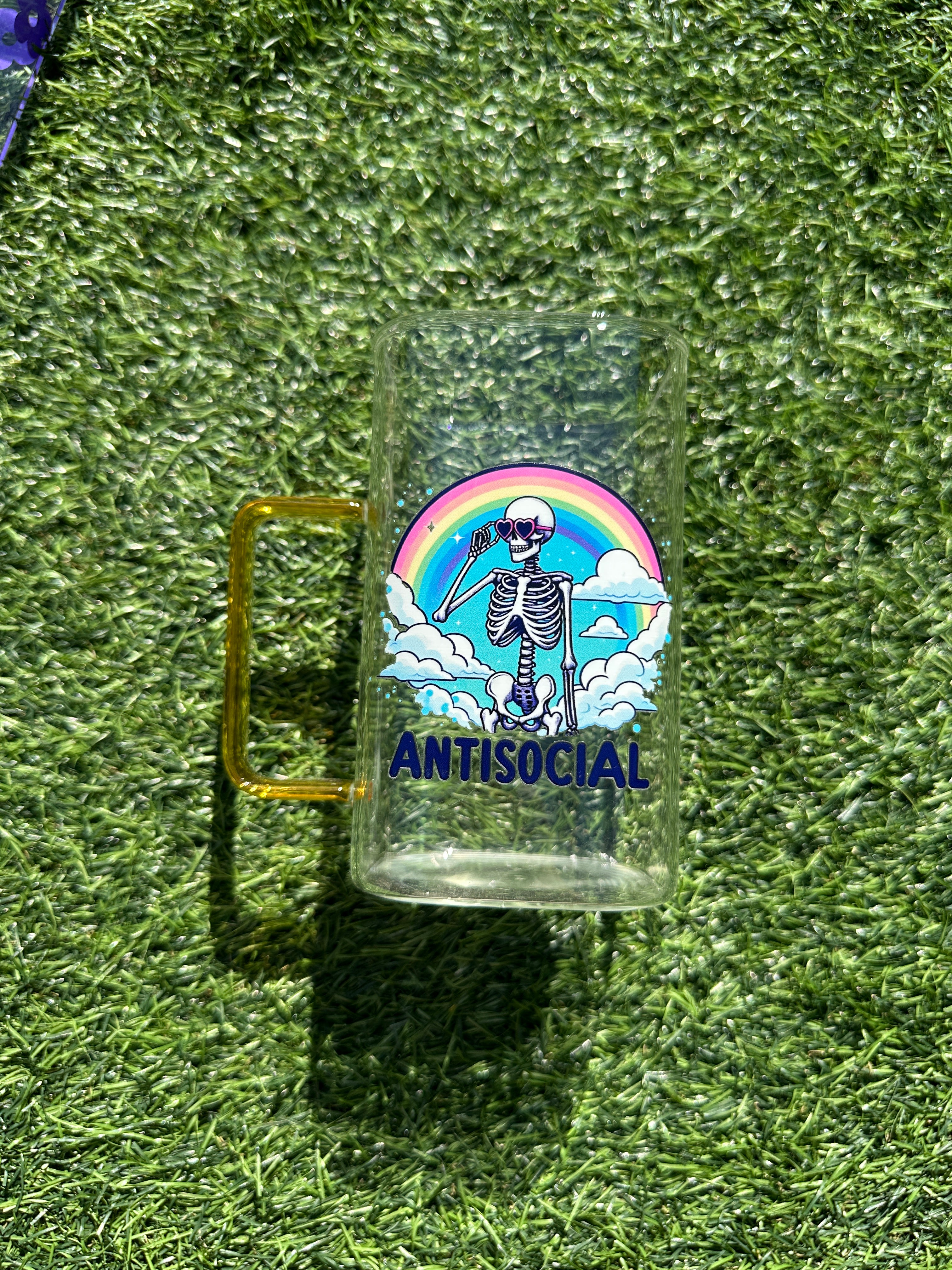 ANTI-SOCIAL - 17OZ ICED COFFEE GLASS CAN