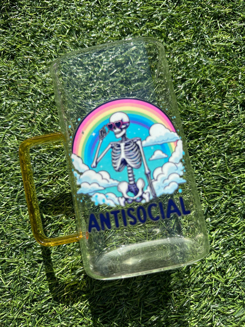 ANTI-SOCIAL - 17OZ ICED COFFEE GLASS CAN