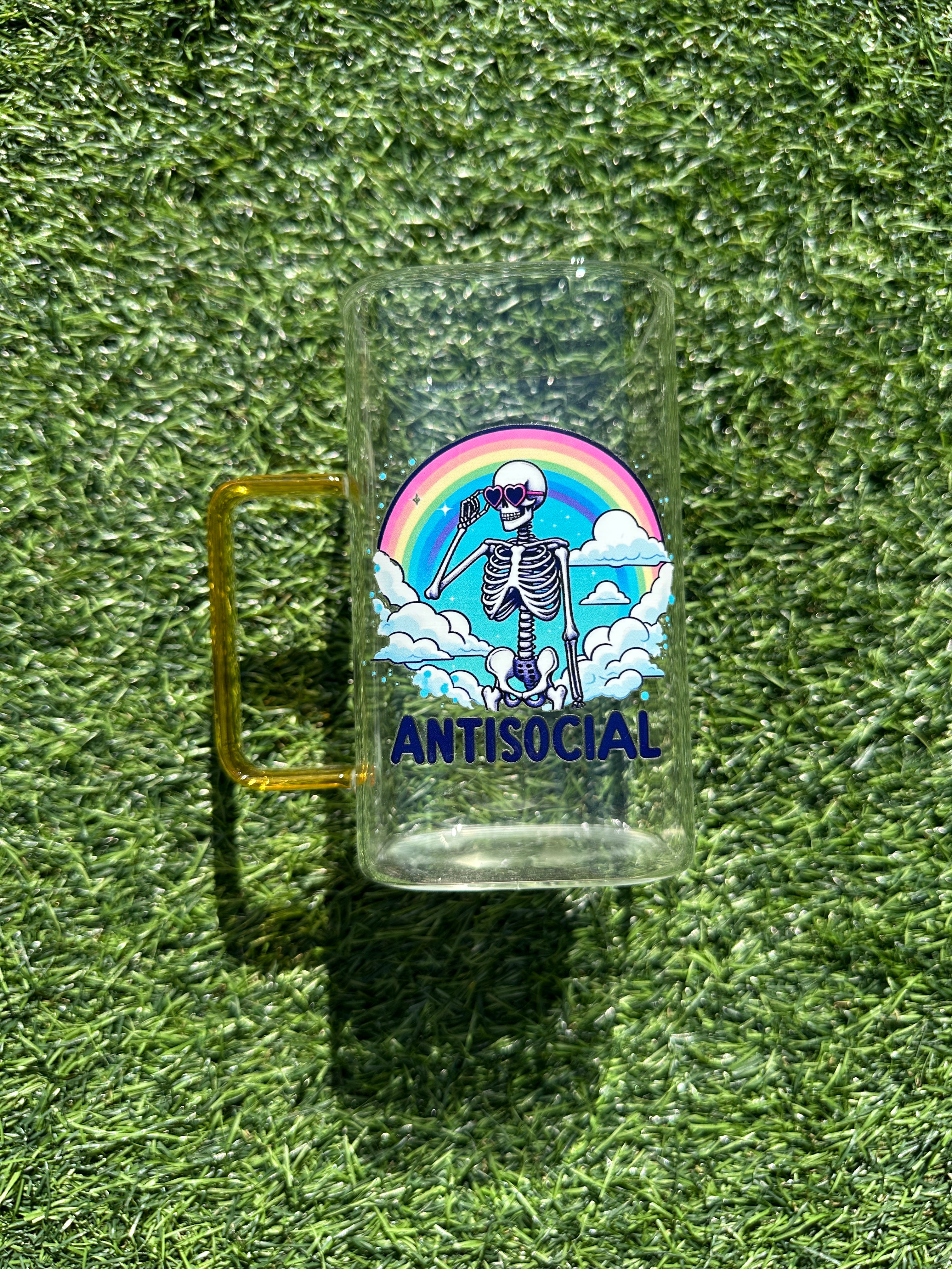 ANTI-SOCIAL - 17OZ ICED COFFEE GLASS CAN