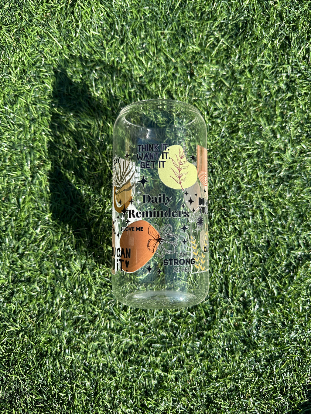 DAILY REMINDERS - 16OZ ICED COFFEE GLASS CAN
