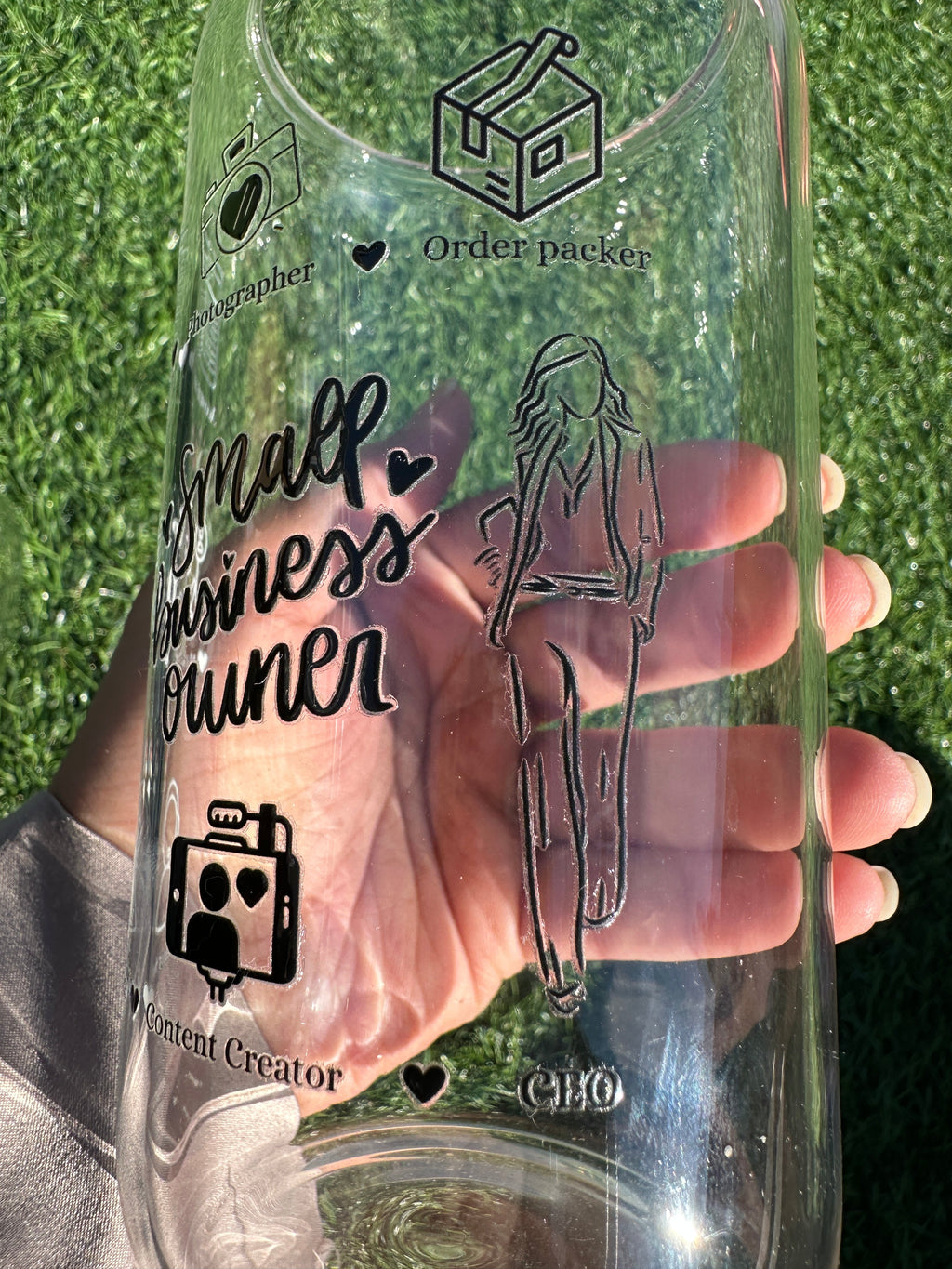 SMALL BUSINESS OWNER - 16OZ ICED COFFEE GLASS CAN
