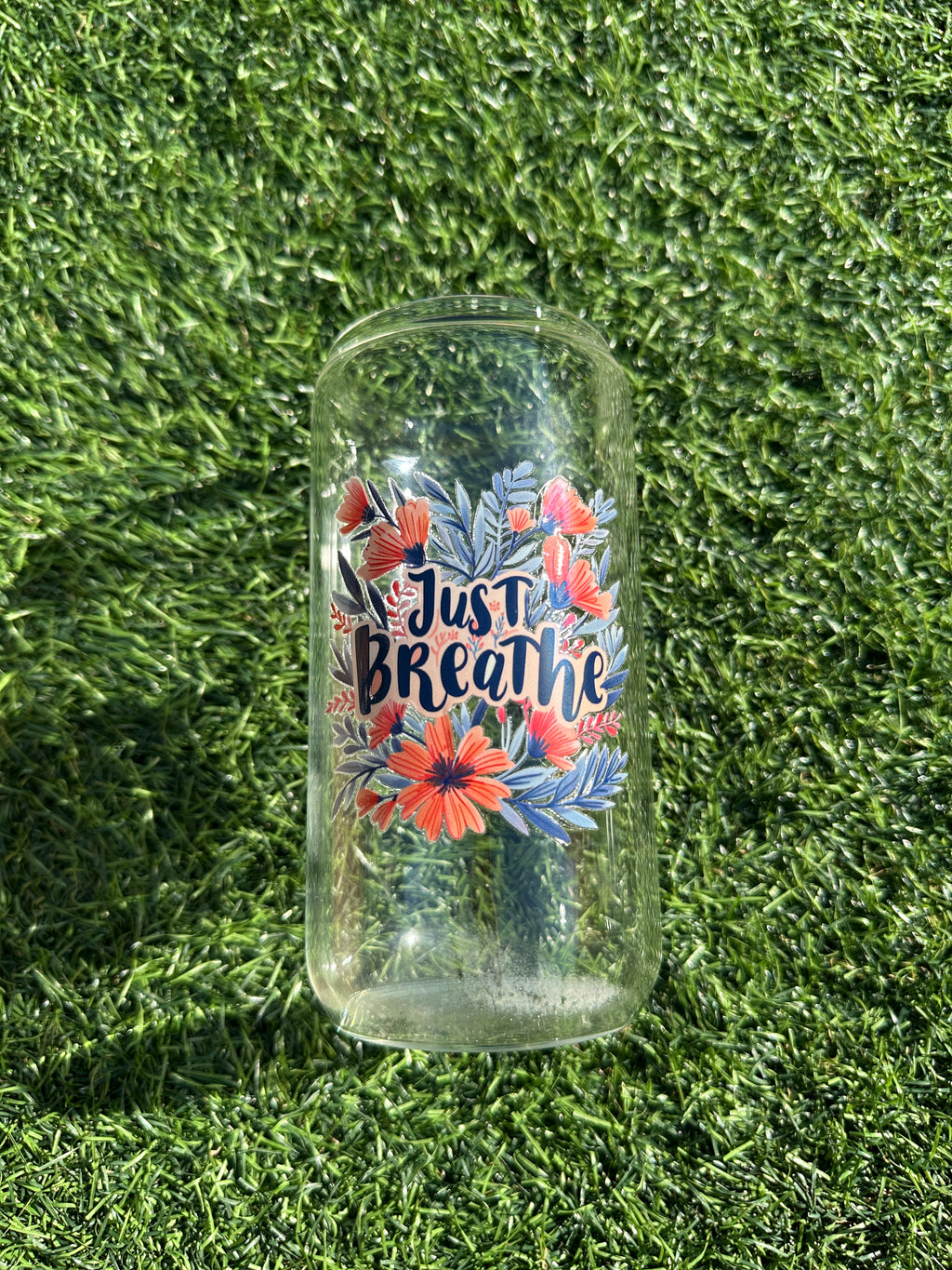 JUST BREATHE - 16OZ ICED COFFEE GLASS CAN
