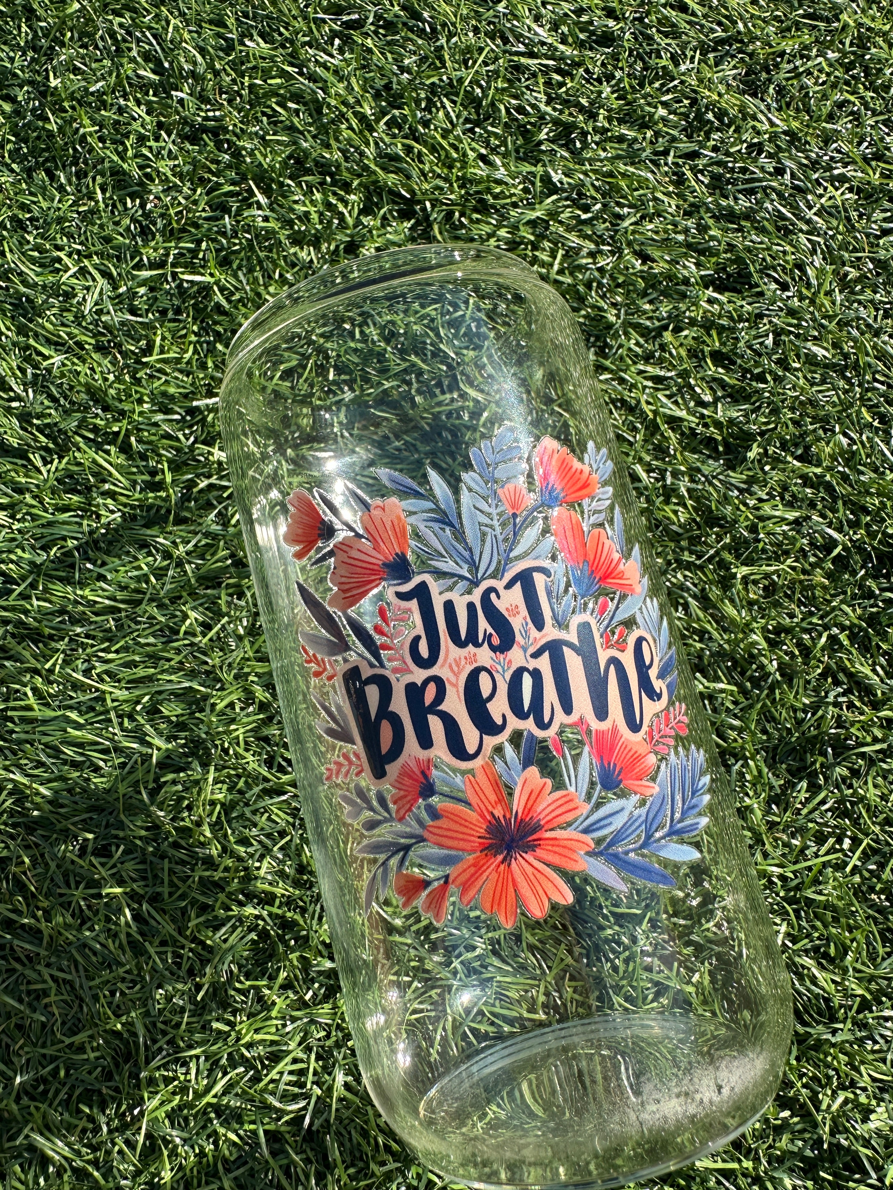 JUST BREATHE - 16OZ ICED COFFEE GLASS CAN