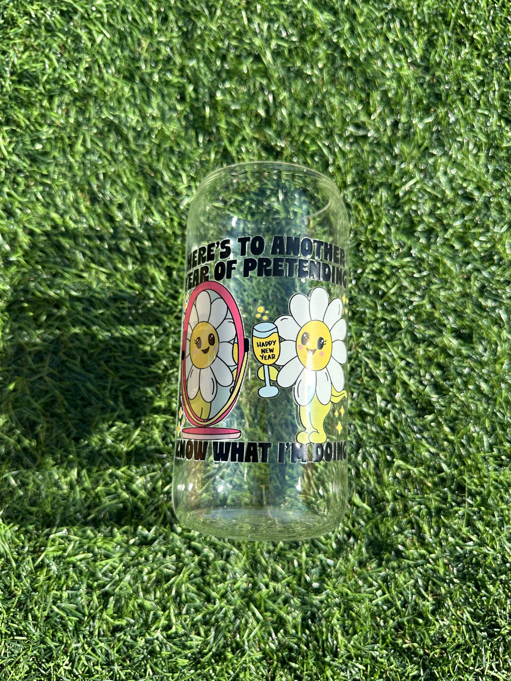 NEW YEAR - 16OZ ICED COFFEE GLASS CAN