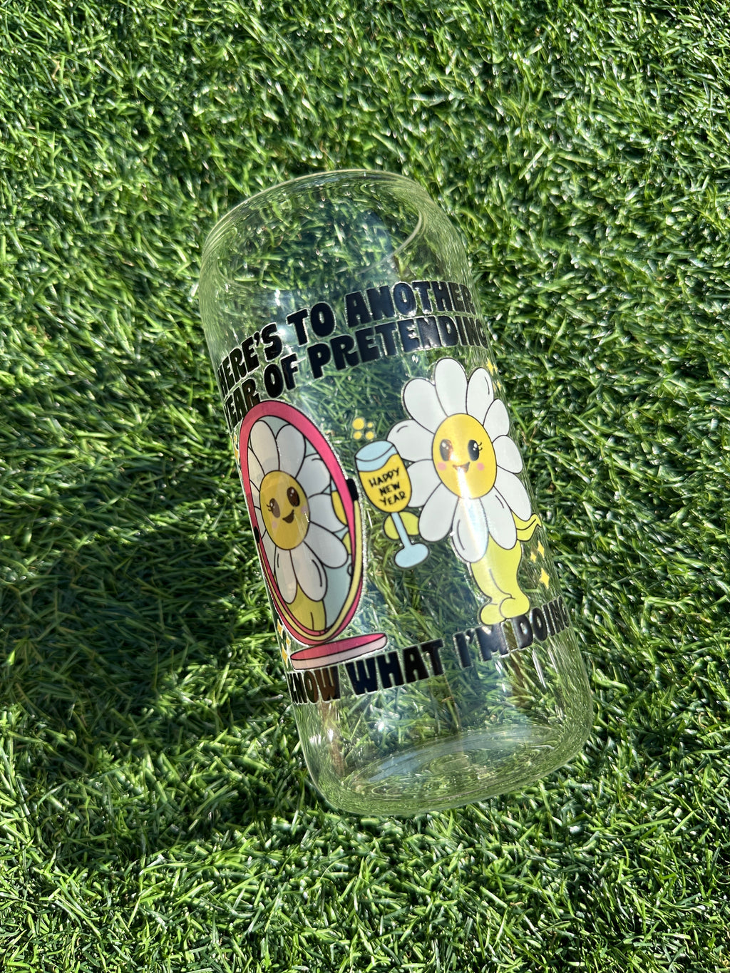 NEW YEAR - 16OZ ICED COFFEE GLASS CAN