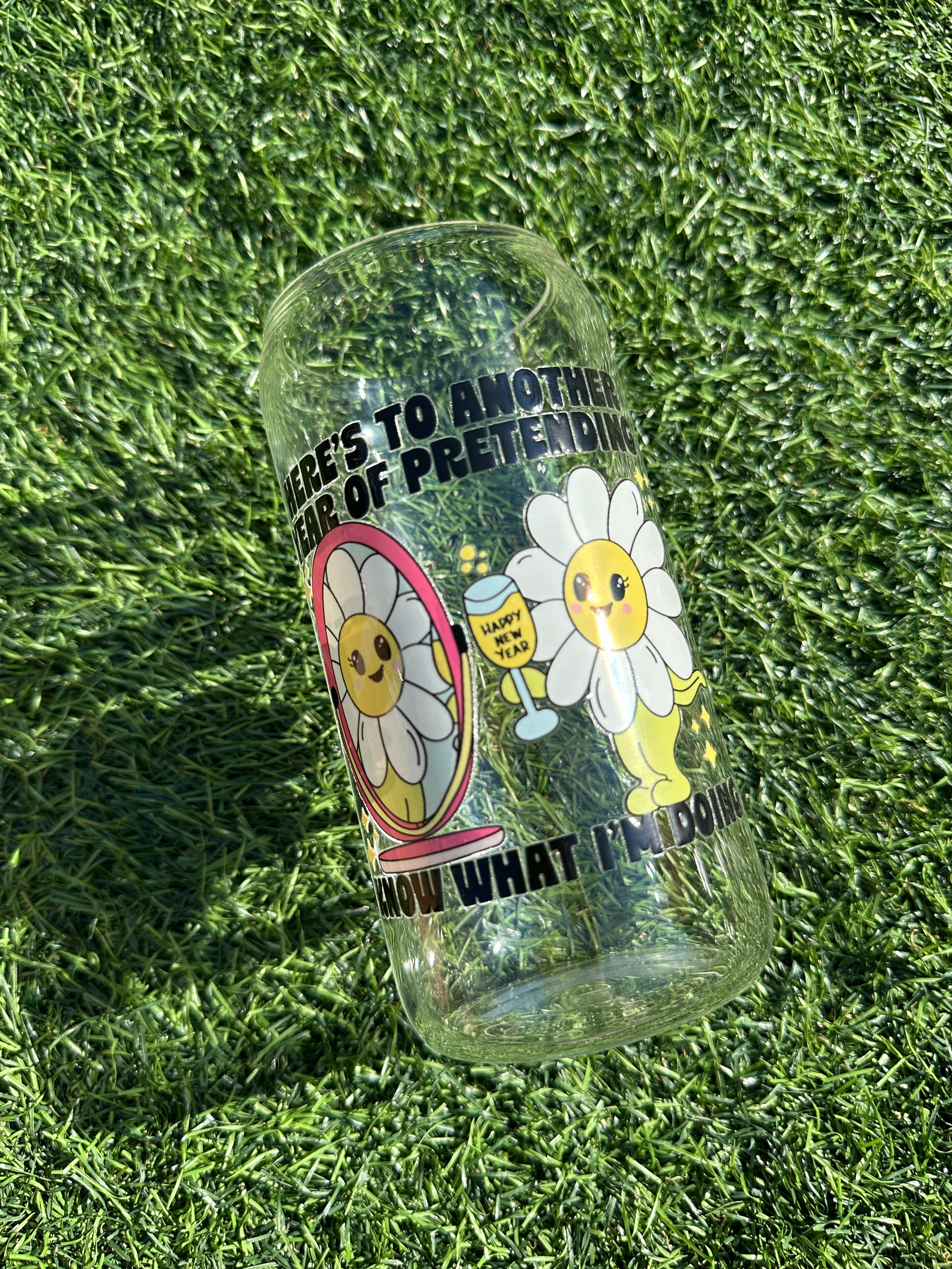 NEW YEAR - 16OZ ICED COFFEE GLASS CAN