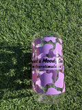 MOODY COW PURPLE - 16OZ ICED COFFEE GLASS CAN