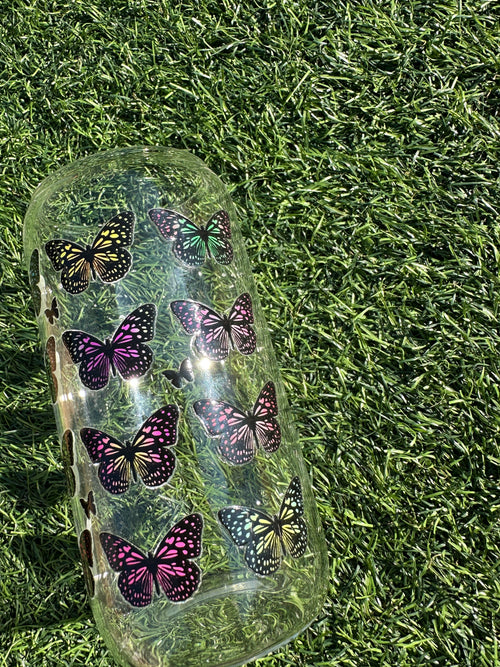 BUTTERFLIES - 16OZ ICED COFFEE GLASS CAN