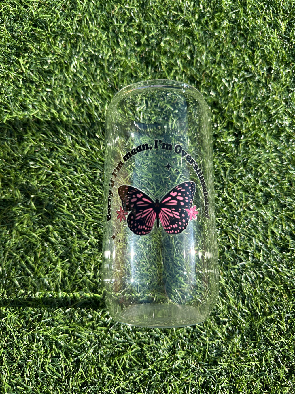 OVERSTIMULATED - 16OZ ICED COFFEE GLASS CAN