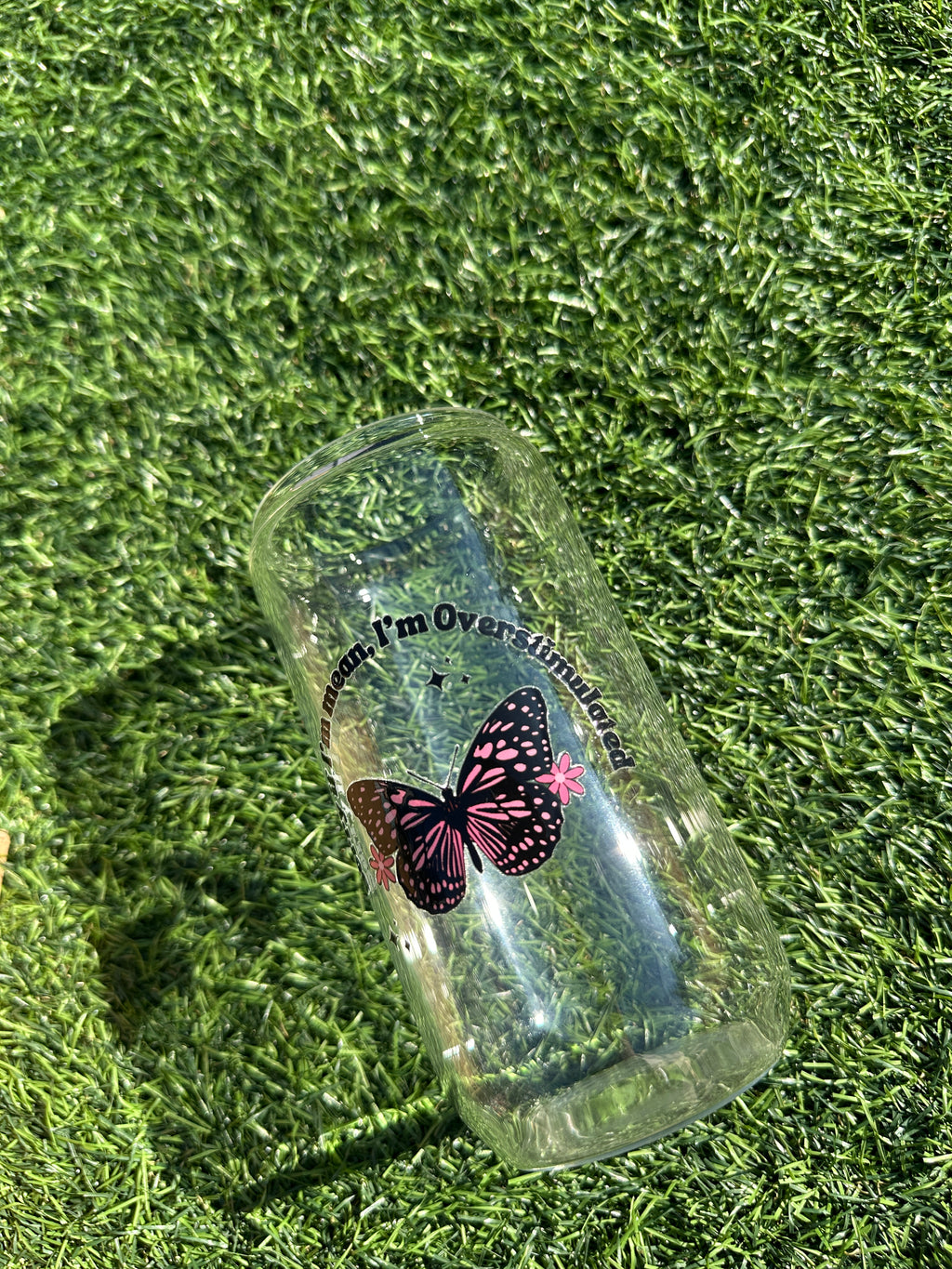 OVERSTIMULATED - 16OZ ICED COFFEE GLASS CAN