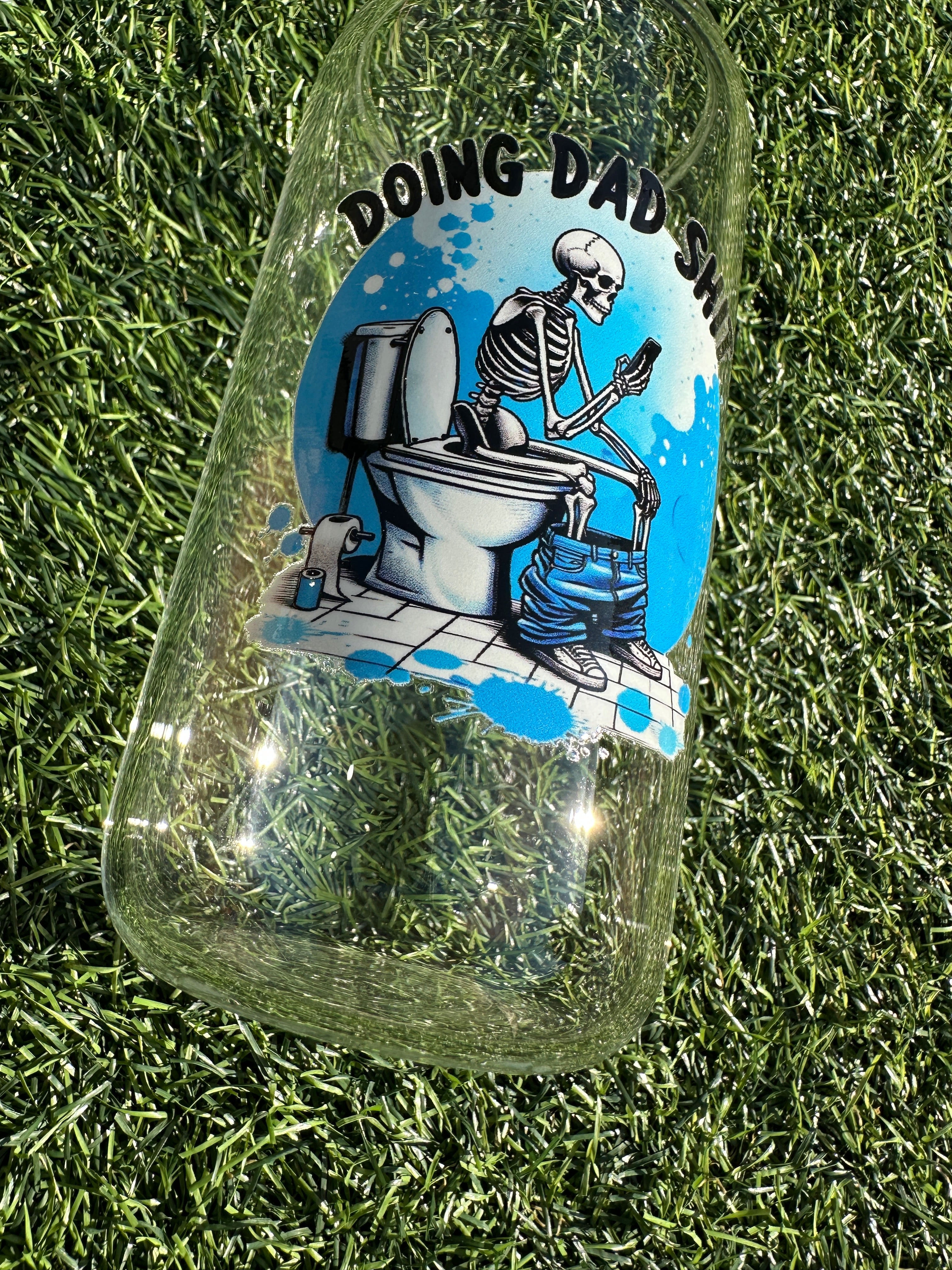 DAD SHIT - 16OZ ICED COFFEE GLASS CAN
