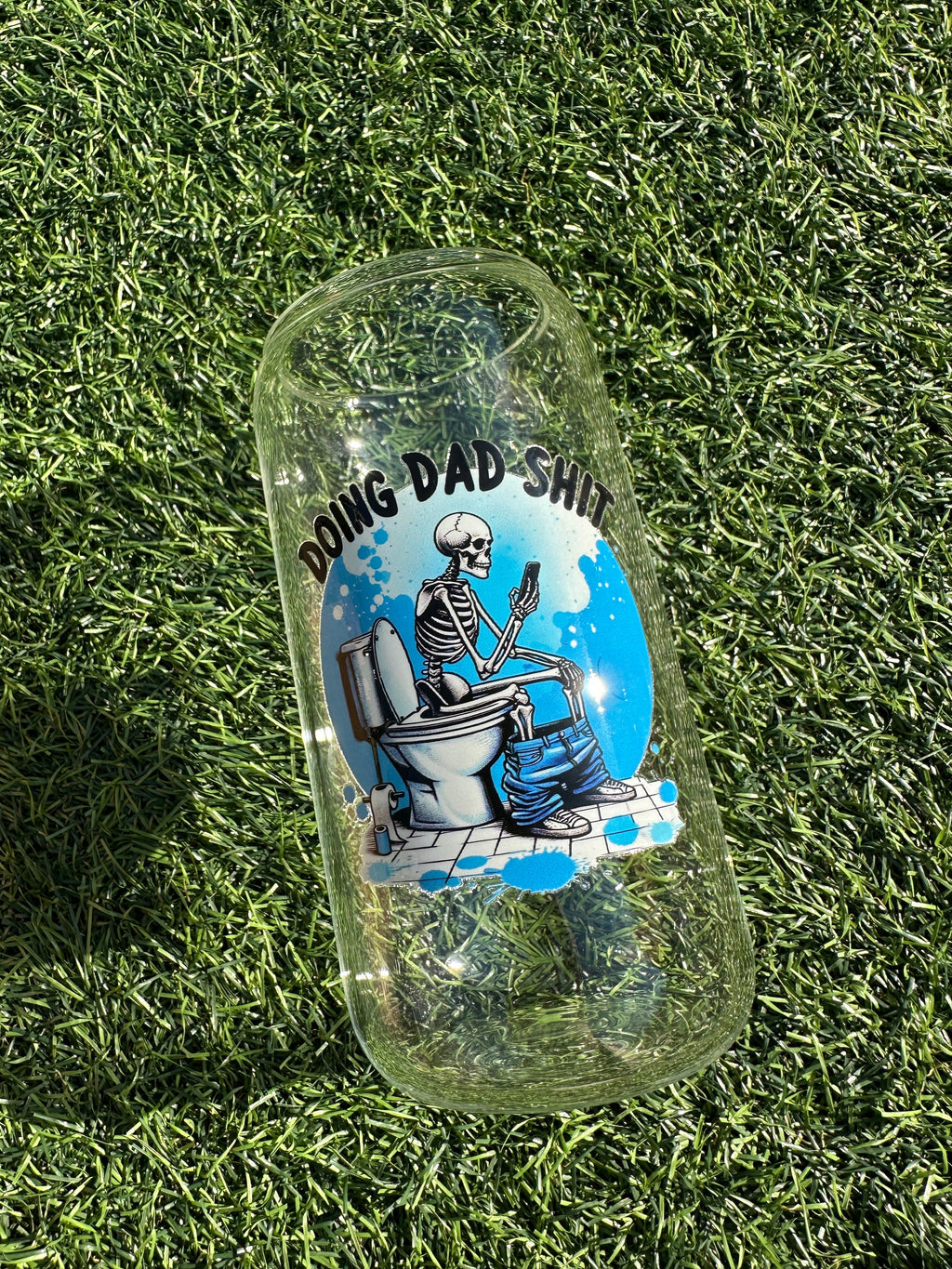 DAD SHIT - 16OZ ICED COFFEE GLASS CAN