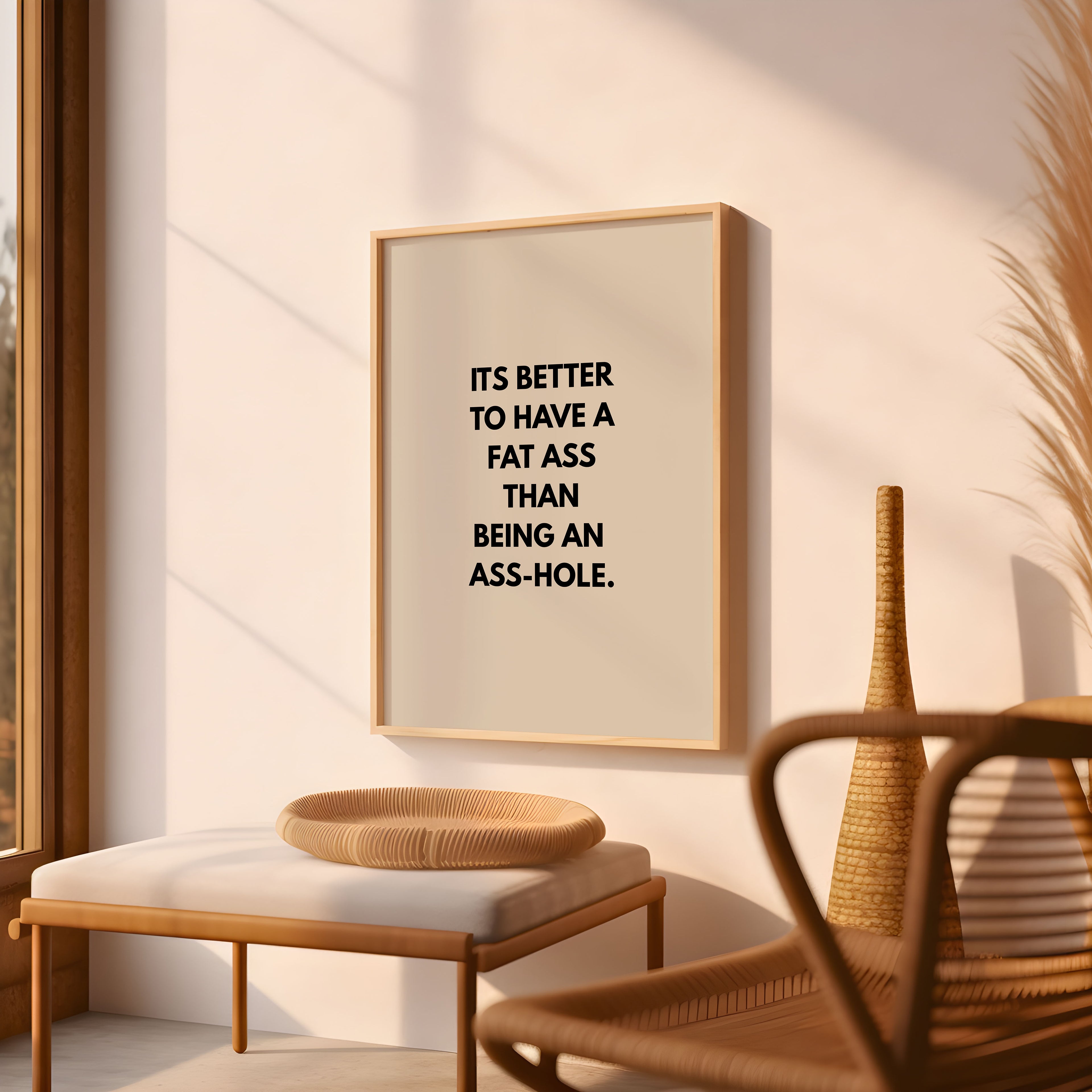 FAT ASS - WALL ART PRINT - A4